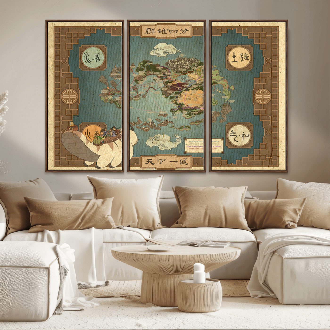 MGV-FC-48X32-3P - Push Pin World Map Canvas Print – Framed Wall Art for Couples to Track Their Travels – Anniversary