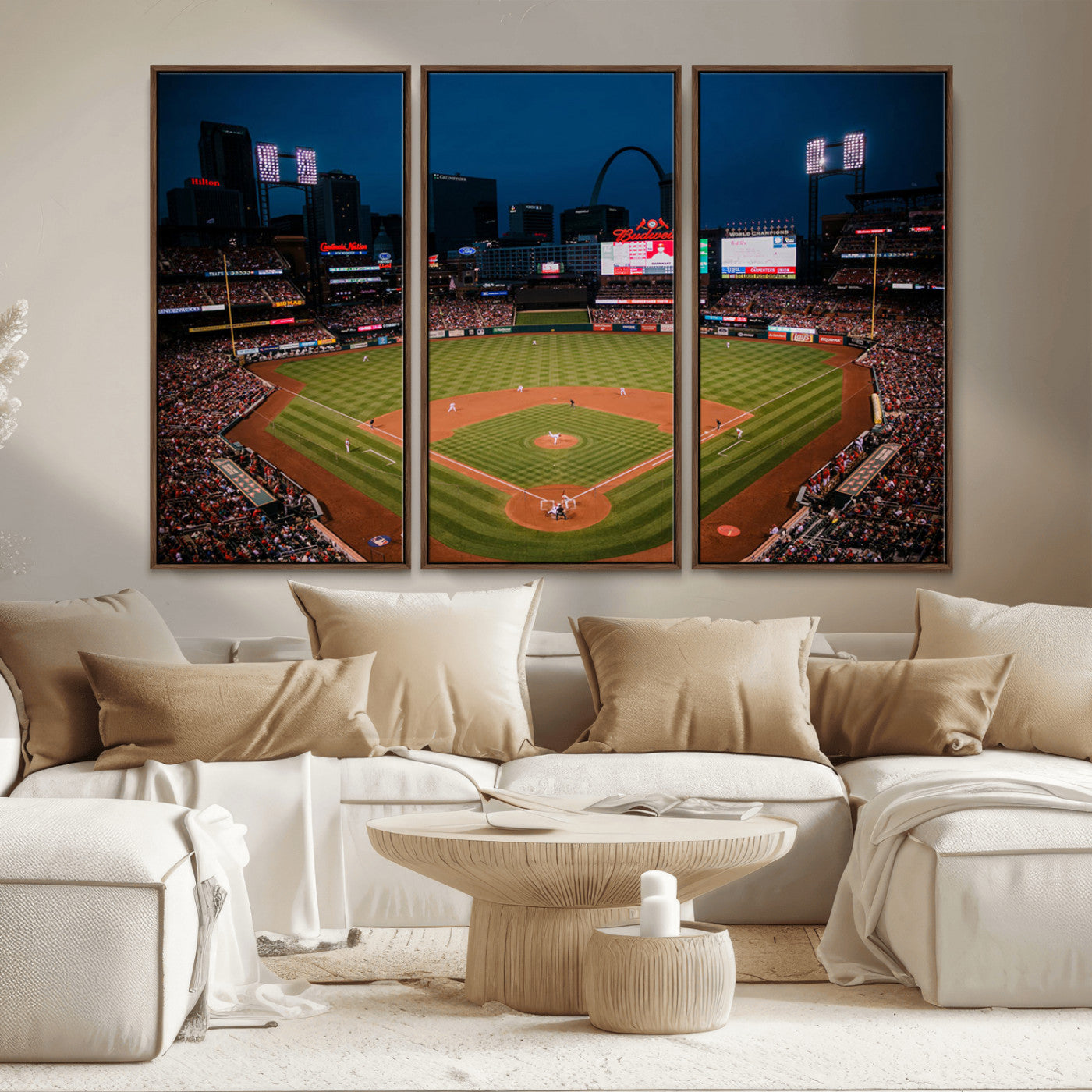 MGV-FC-48X32-3P - St. Louis Cardinals Baseball Team Print - Busch Stadium Wall Art Canvas Print