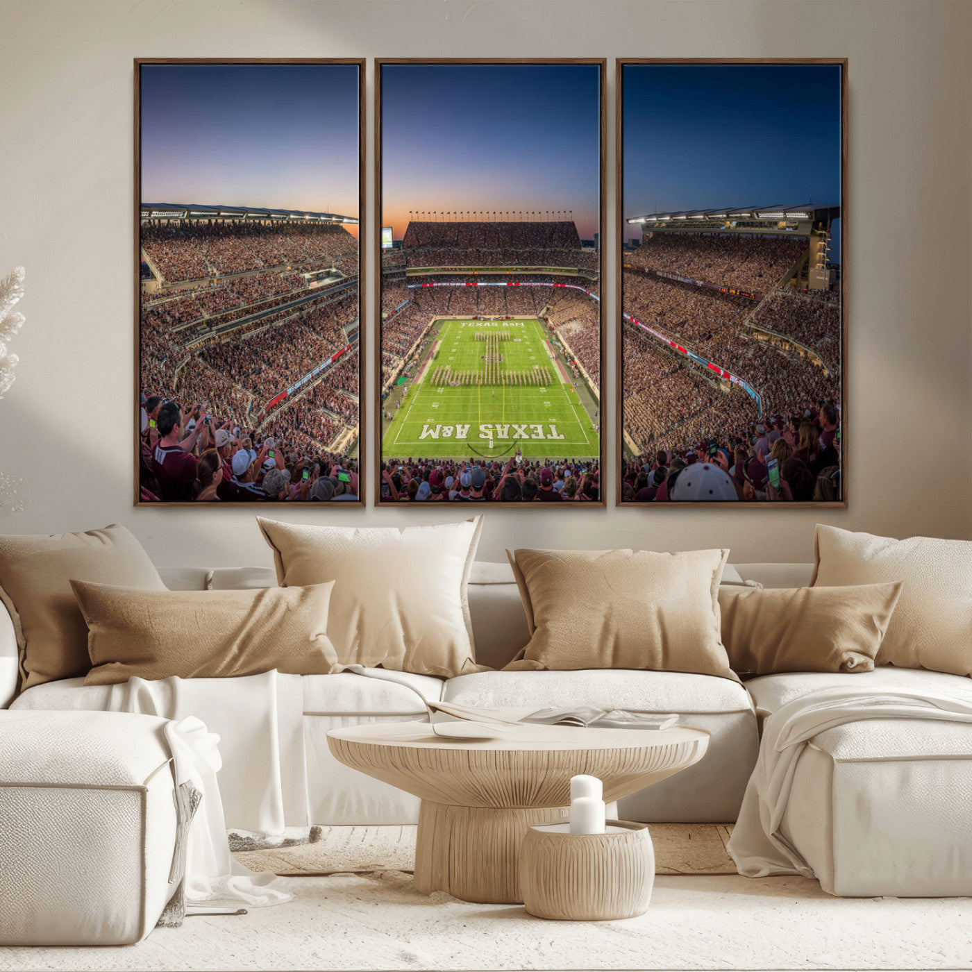 MGV-FC-48X32-3P - Kyle Field Wall Art Print | Large Texas A&M Aggies Football Canvas Print for Sports Enthusiasts | Framed, Ready-to-Hang Stadium Decor