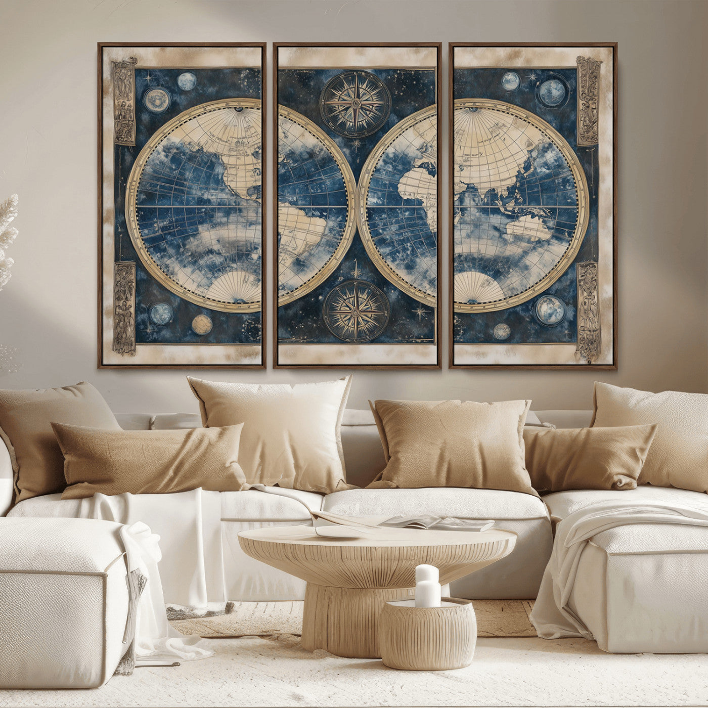 MGV-FC-48X32-3P - World Map Canvas Print