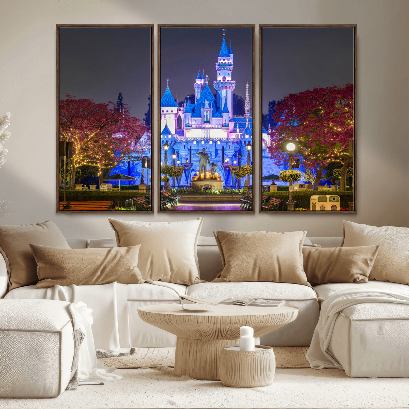 66710-MGV-CV-36X24-Large Disney Castle Wall Art Canvas Print - Magic Kingdom Kids Room Decoration Disney World