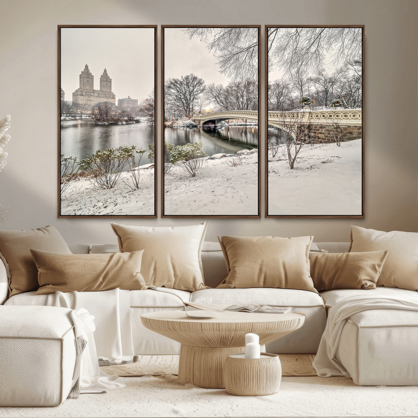 MGV-FC-48X32-3P - The Bow Bridge in Central Park Canvas, The Bow Bridge Canvas Print