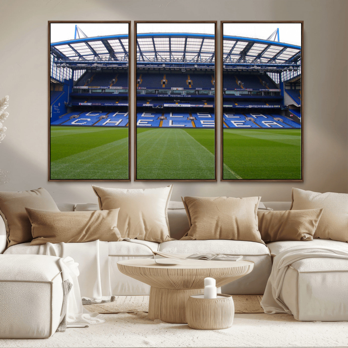 38616413CHELSA-MGV-CV-36X24-Stamford Bridge Chelsea Football Stadium Canvas Wall Art Print – Immersive Stadium Experience for Soccer Fans – Ready to Hang