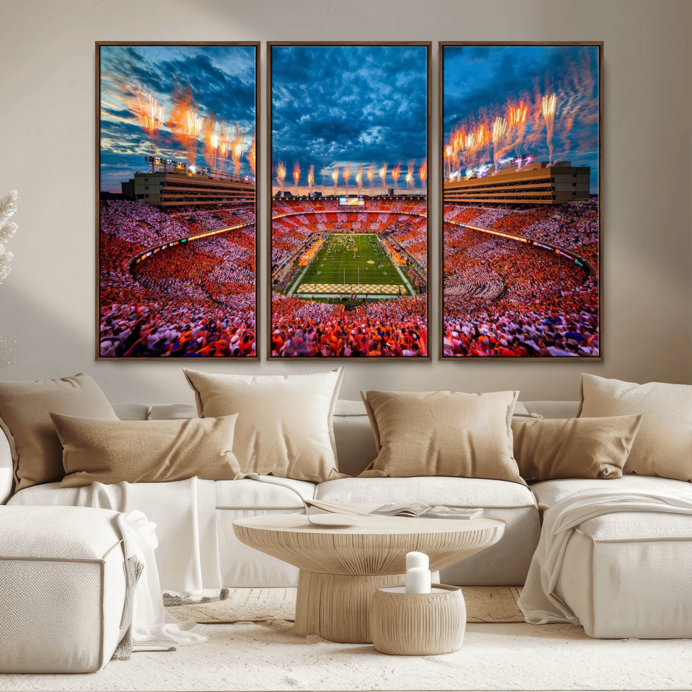 Tennessee Neyland Stadium Wall Art Print, Sports Arena Canvas Wall Art, Panoramic Stadium Canvas Print, Modern Athletic Field Art Printing