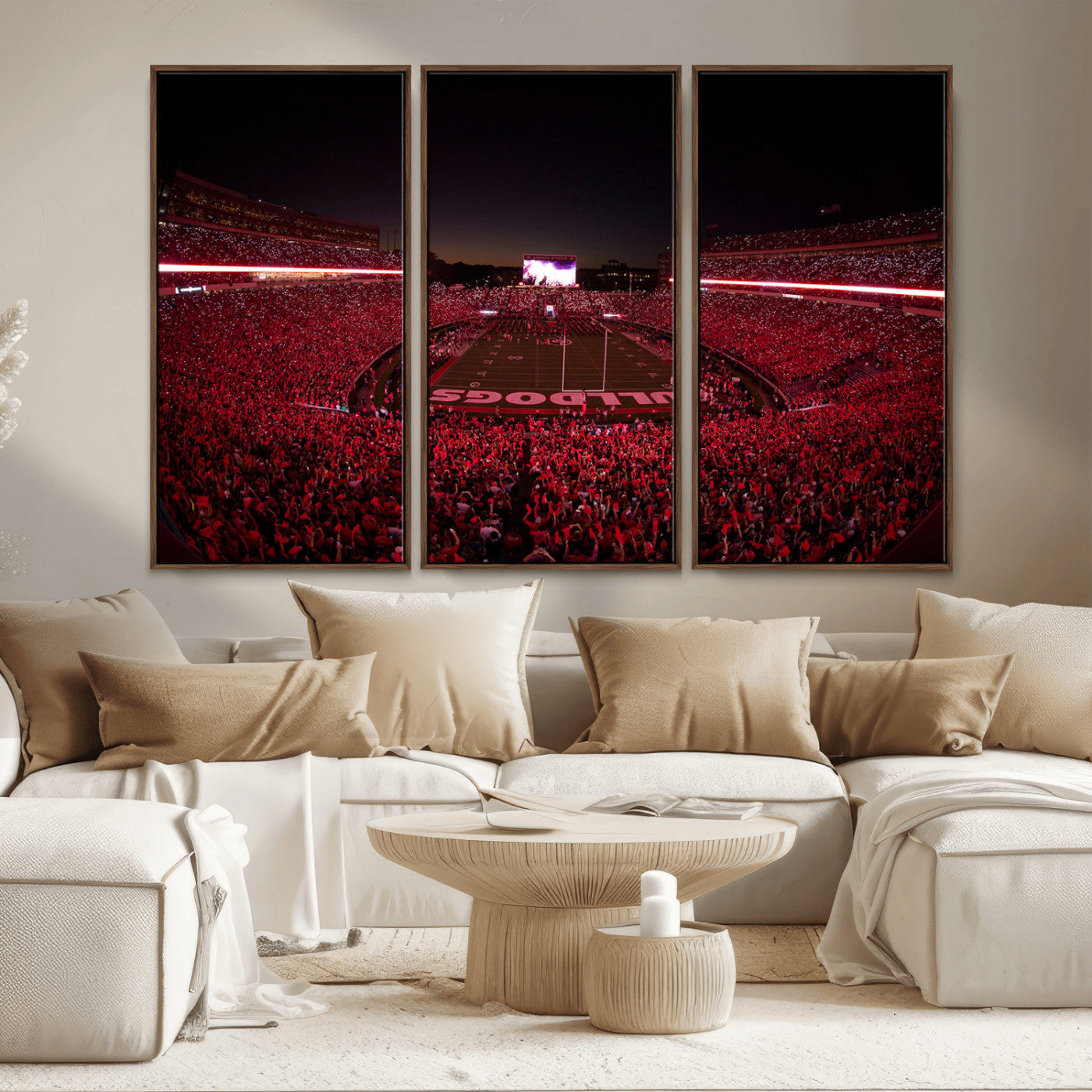 Dooley Stadium Wall Art Print, Sports Arena Canvas Wall Art, Dooley Field at Sanford Stadium Canvas Print, Modern Athletic Field Art Printing