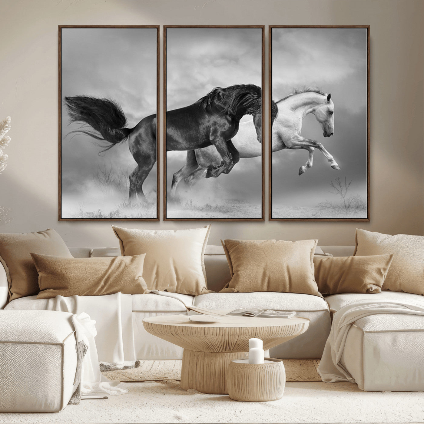 MGV-FC-48X32-3P - Wild Horses Wall Art Canvas Print