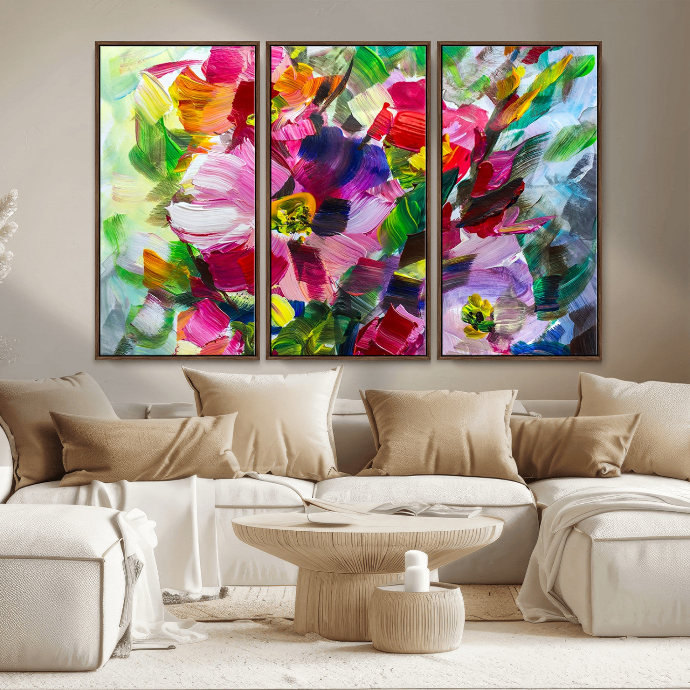MGV-FC-48X32-3P - Oil Flower Abstract Canvas Print