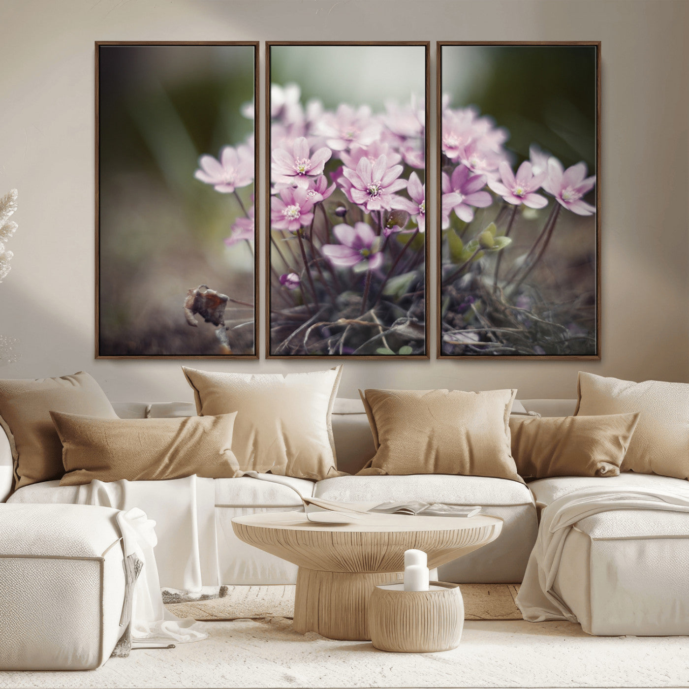 MGV-FC-48X32-3P - Pink Wild Flower Canvas Print