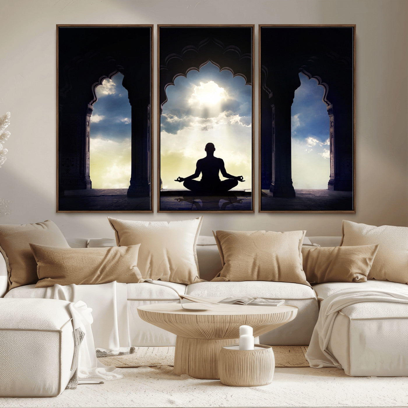 MGV-FC-48X32-3P - Women and Yoga Wall Art Canvas Print