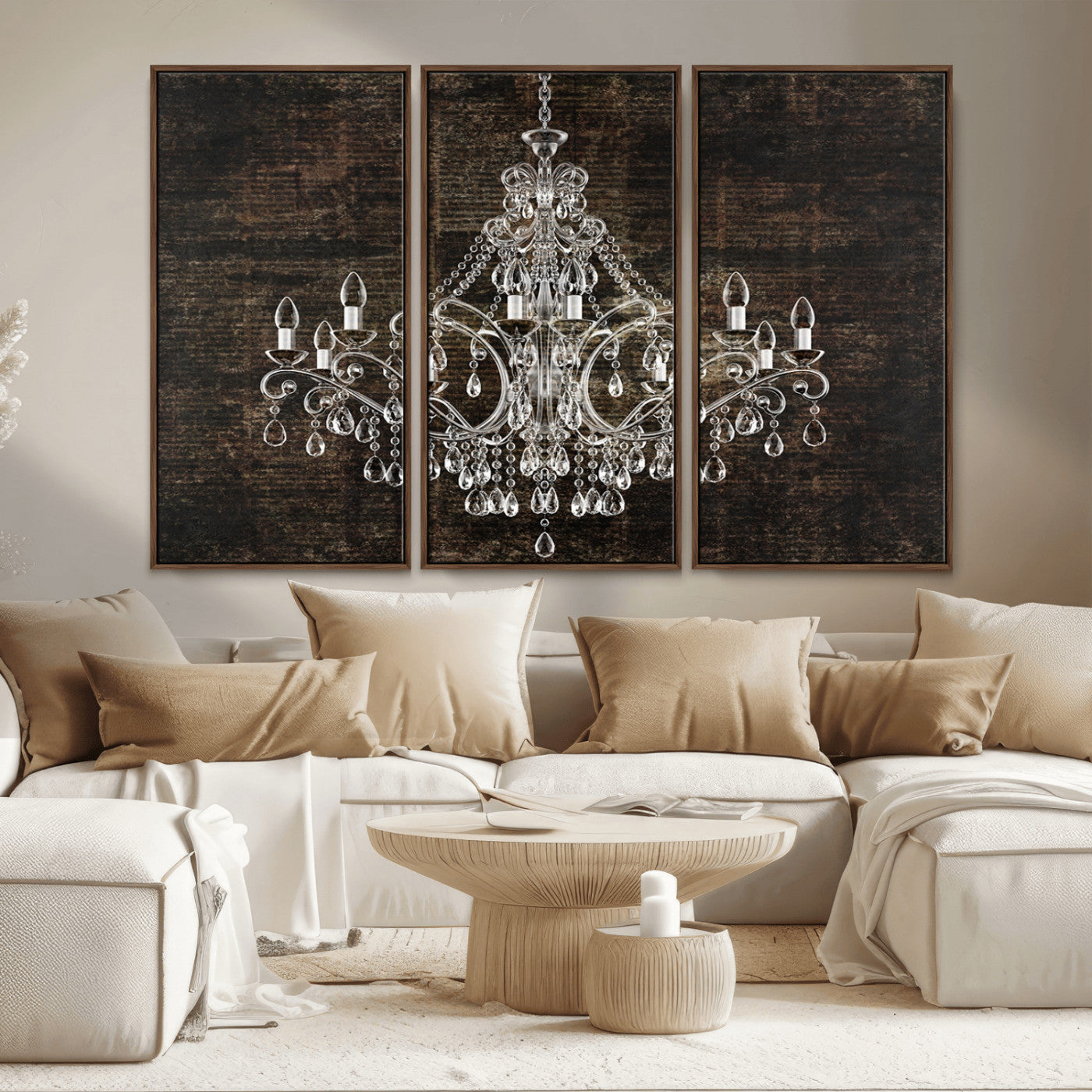 MGV-FC-48X32-3P - Rustic Chandelier Canvas Print