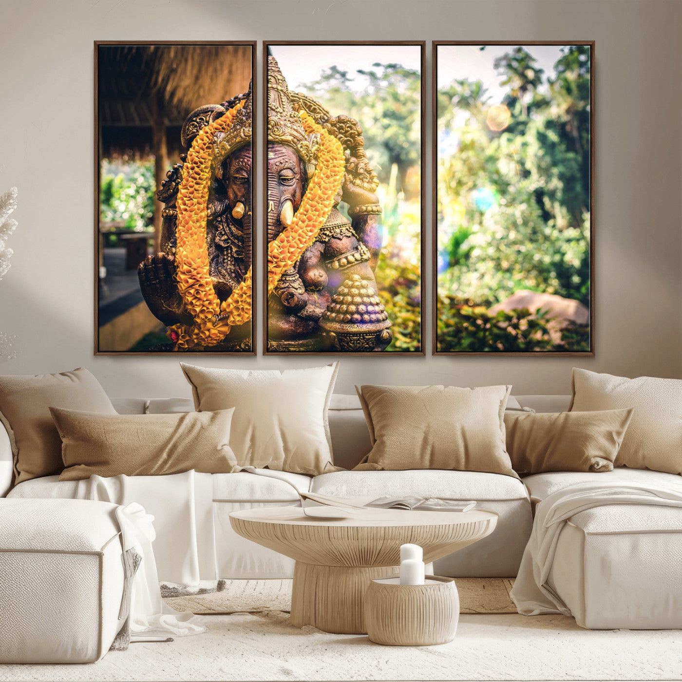 MGV-FC-48X32-3P - Hinduism Statue Wall Art Canvas Print