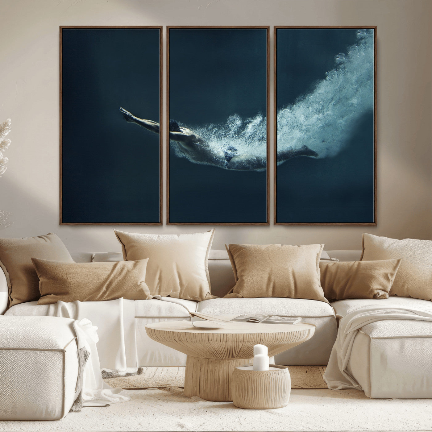 MGV-FC-48X32-3P - Swimmer Wall Art Canvas Print