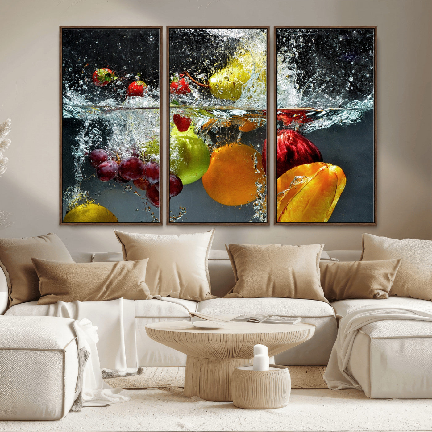 MGV-FC-48X32-3P - Kithen Vegetables World Wall Art Canvas Print