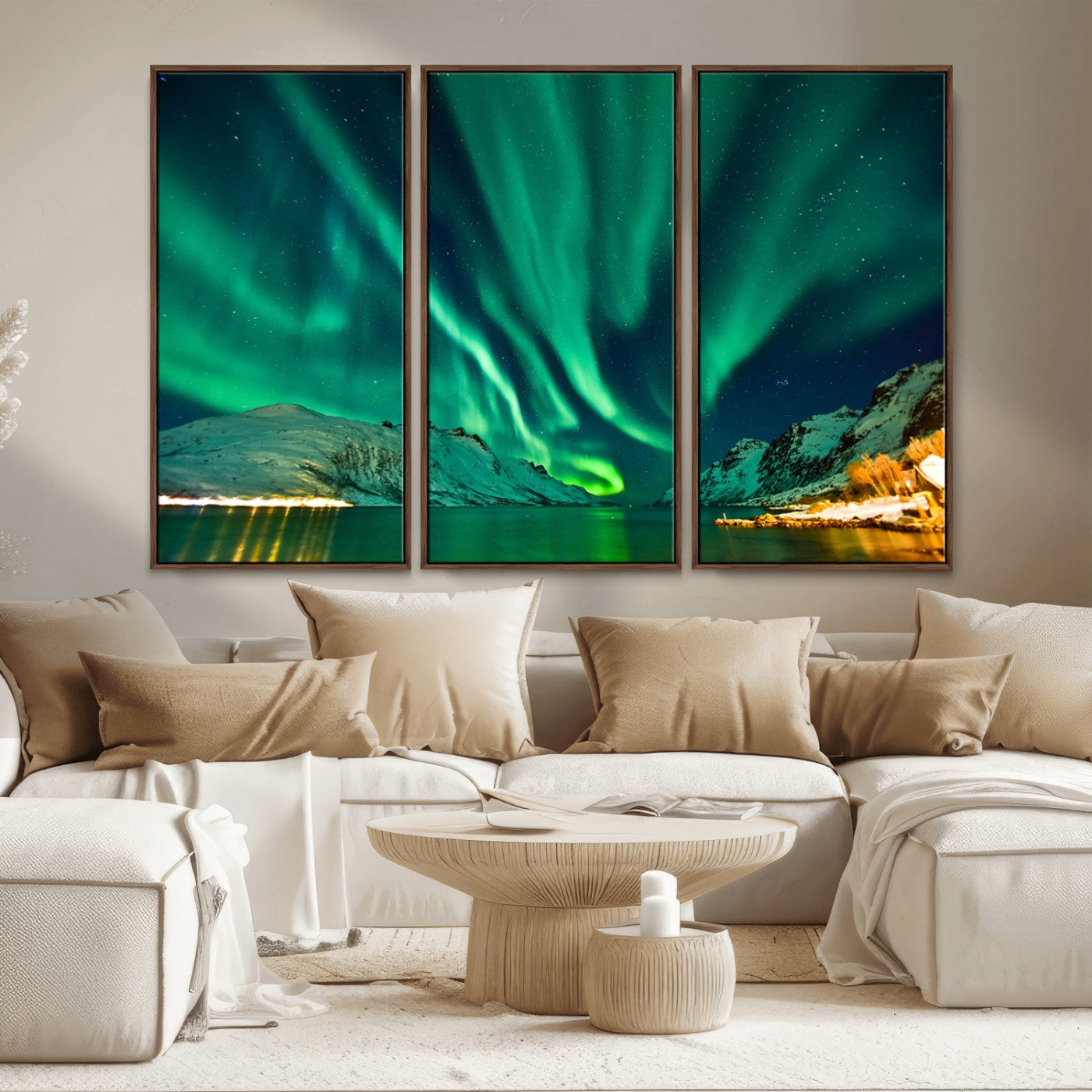 MGV-FC-48X32-3P - Northern Lights Wall Art Canvas Print