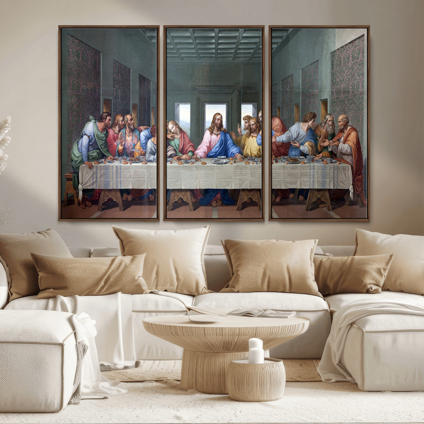 MGV-FC-48X32-3P - The Last Supper Multi Panel Canvas Wall Art
