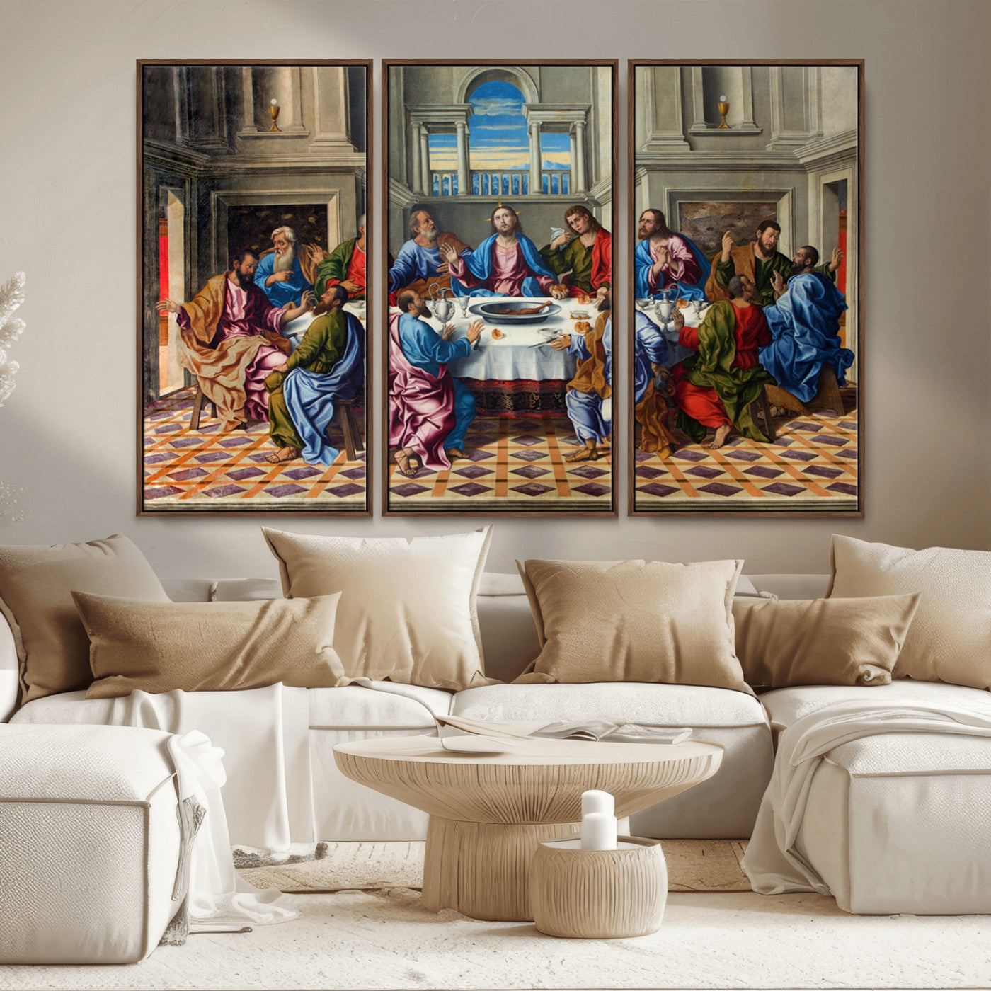 MGV-FC-48X32-3P - The Last Supper Multi Panel Canvas Wall Art