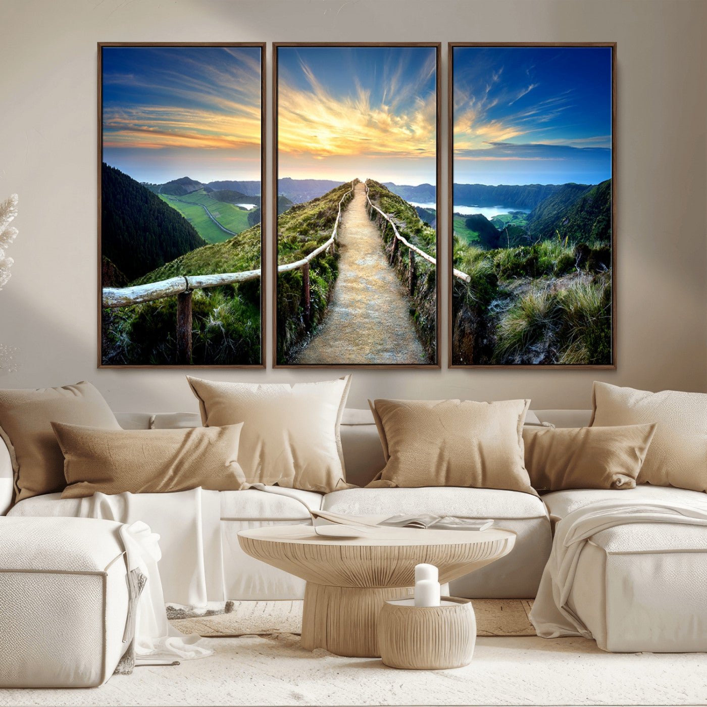 MGV-FC-48X32-3P - Mountain Landscape Wall Art Canvas Print