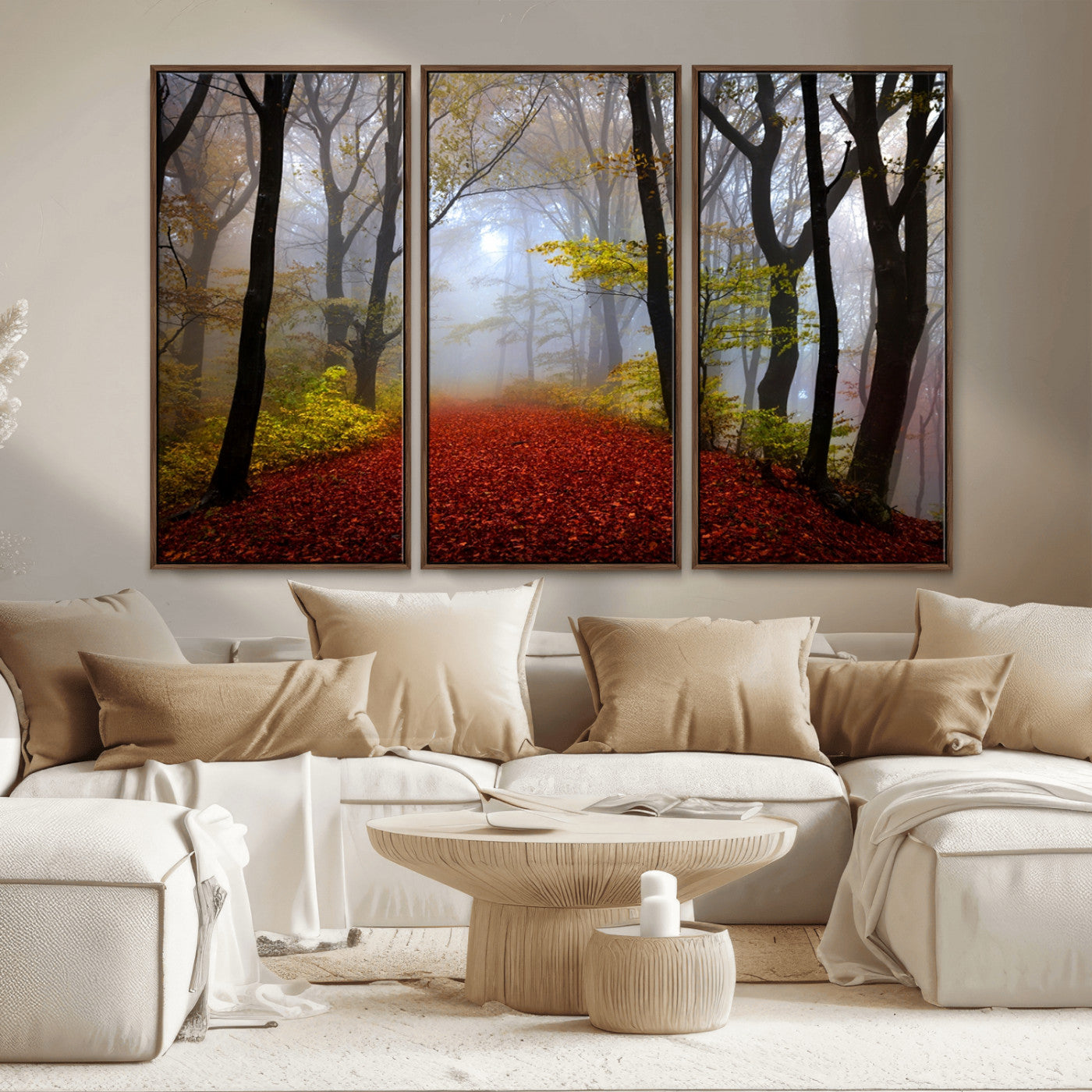 MGV-FC-48X32-3P - Foggy Forest Wall Art Landscape Canvas Print