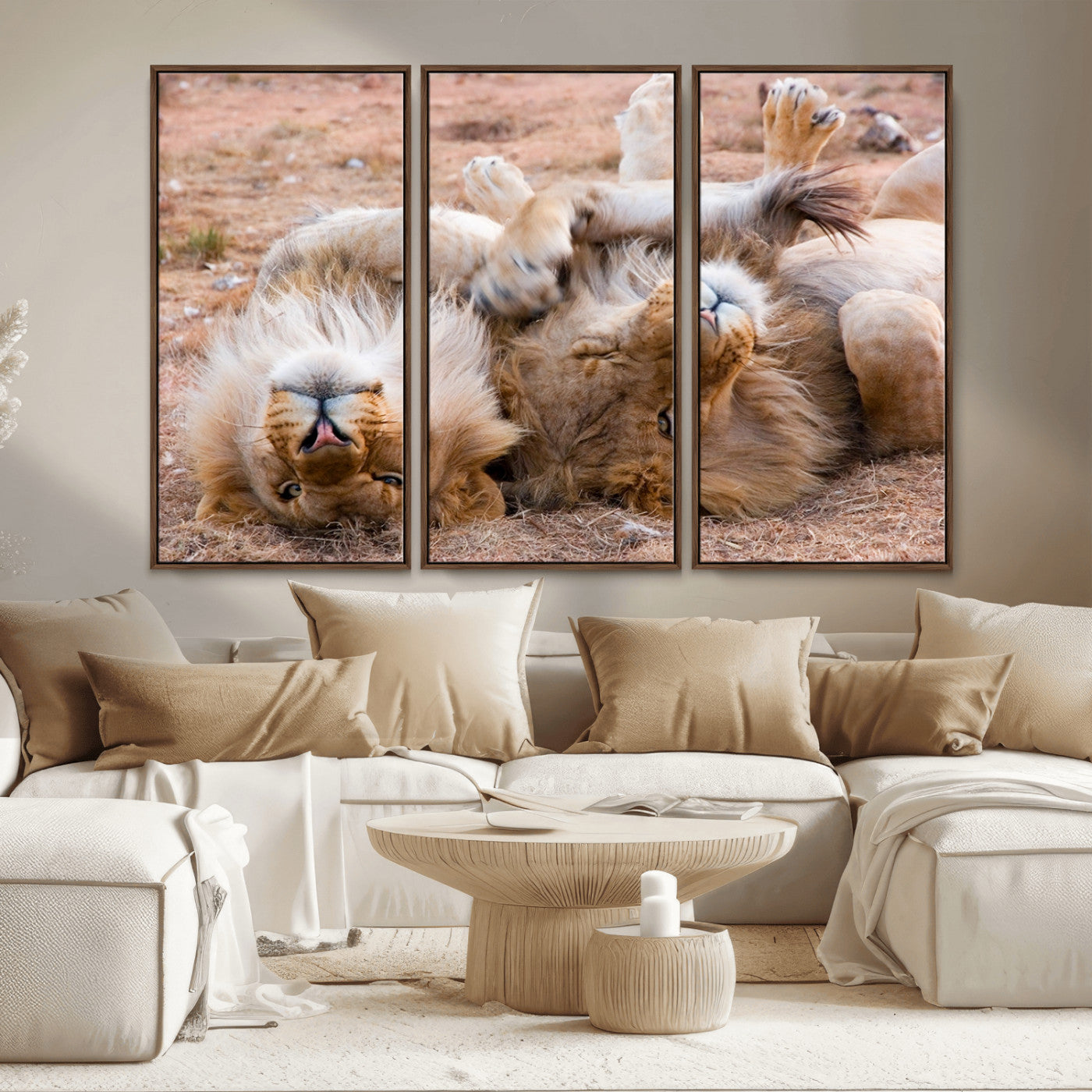 MGV-FC-48X32-3P - Animal Wall Art Lion Canvas Print