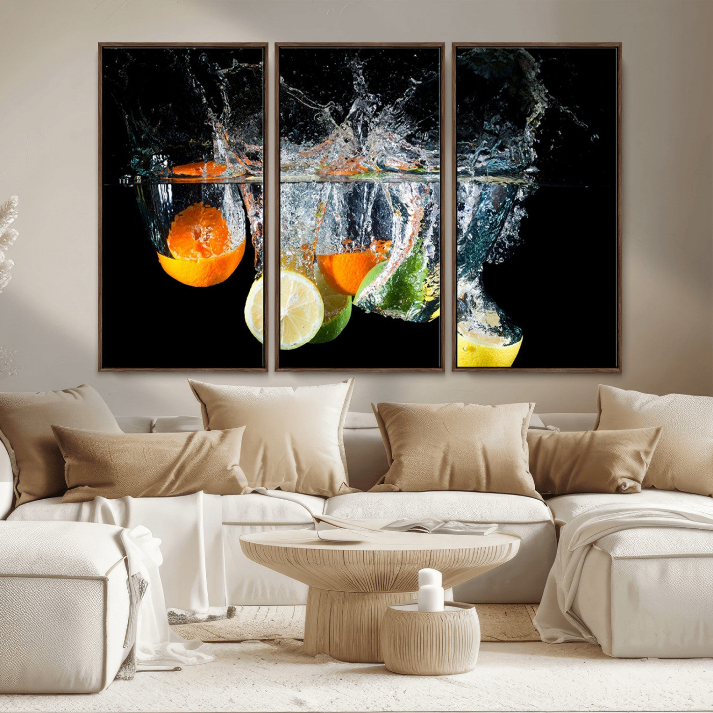 MGV-FC-48X32-3P - Kitchen Wall Art, Kitchen Fruits Art Canvas Print