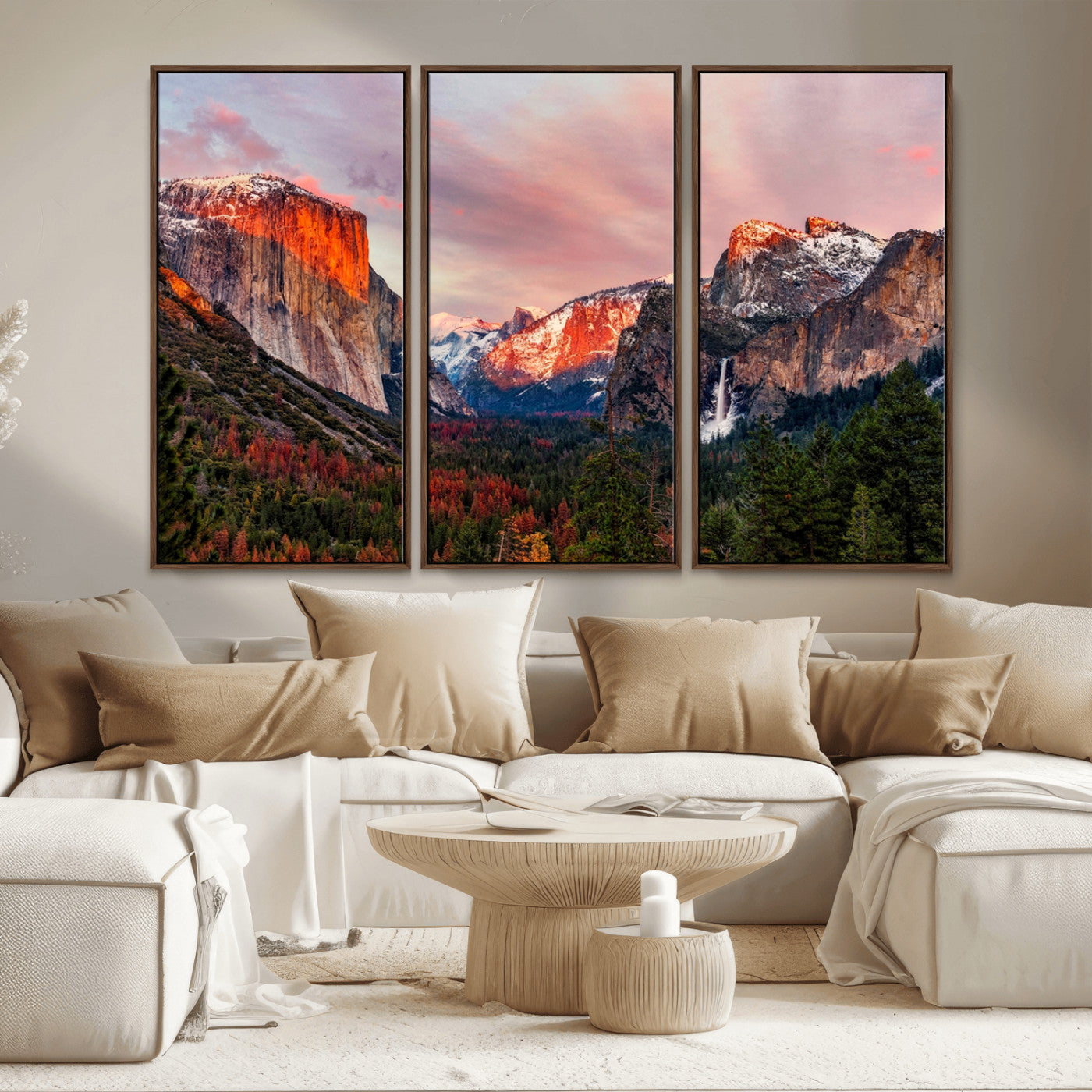 MGV-FC-48X32-3P - Yosemite Half Dome Wall Art Canvas Print El Capitan