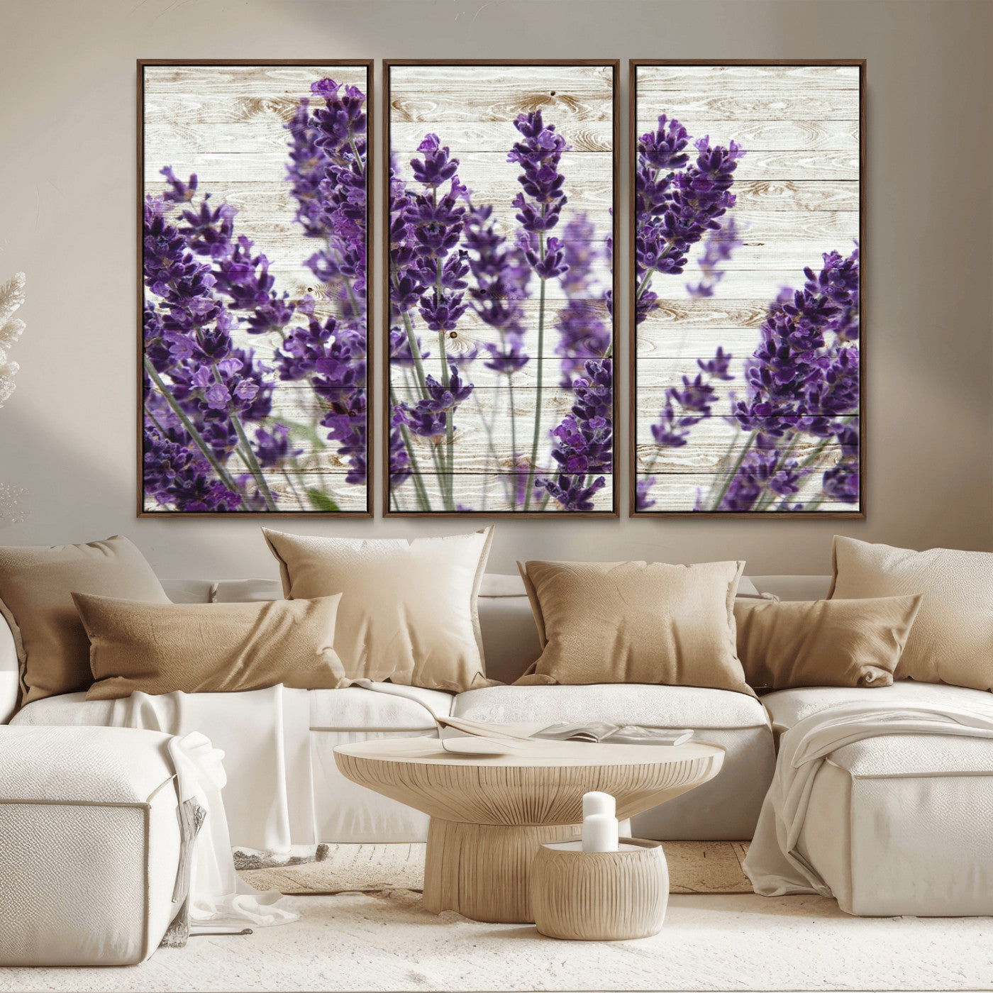 MGV-FC-48X32-3P - Lavender Canvas Wall Art Flower Print