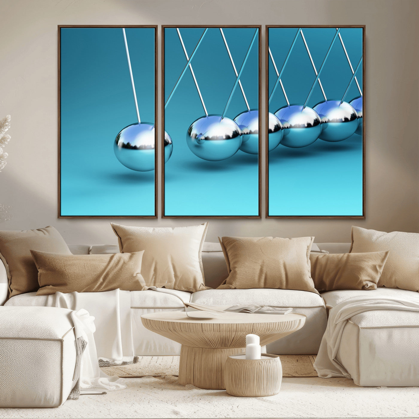MGV-FC-48X32-3P - Wall Art Newton's Cradle Canvas Print, Framed Newton Cradle Canvas Print