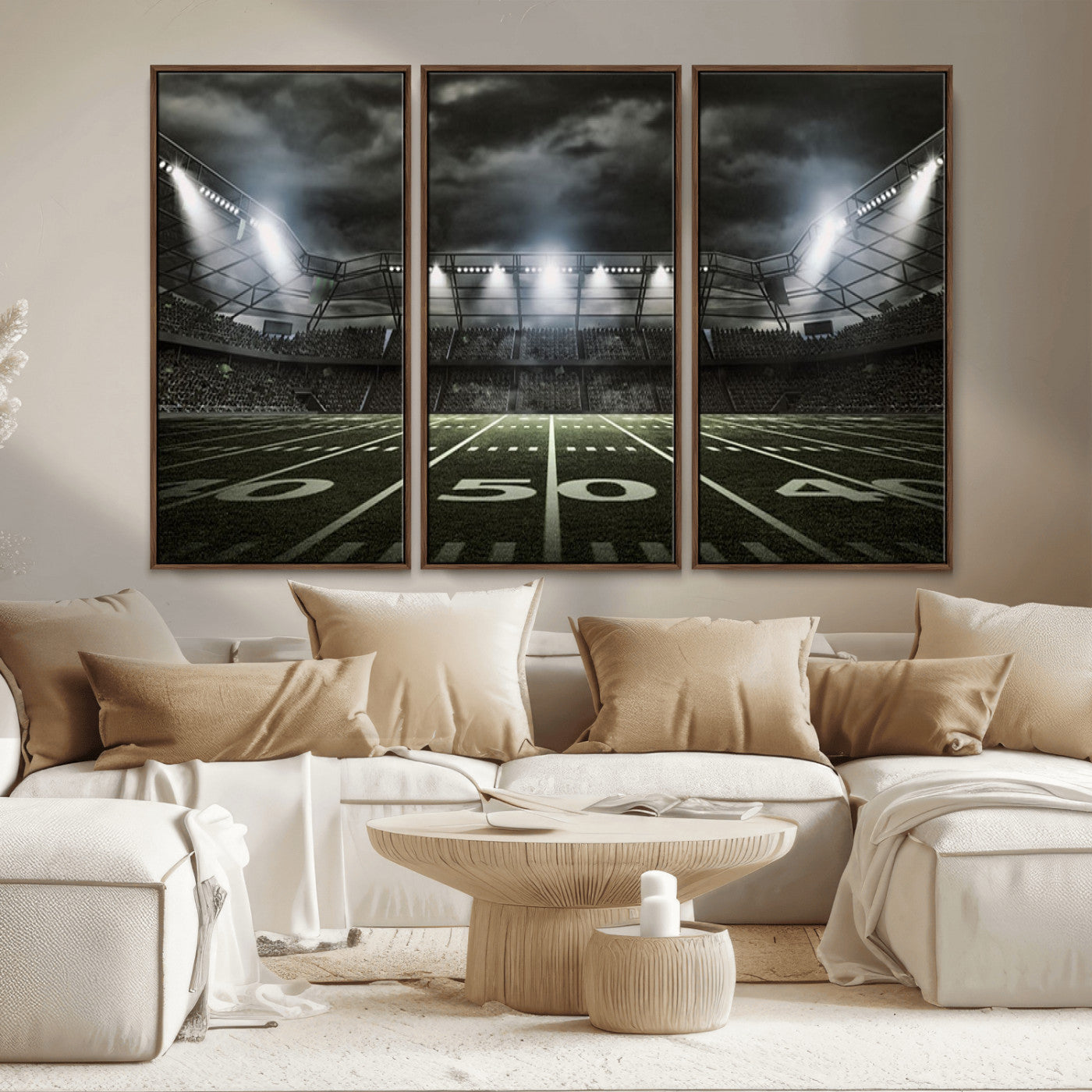 -American Football Stadium Wall Art Canvas Print, Stadium Sport Wall Art Print
