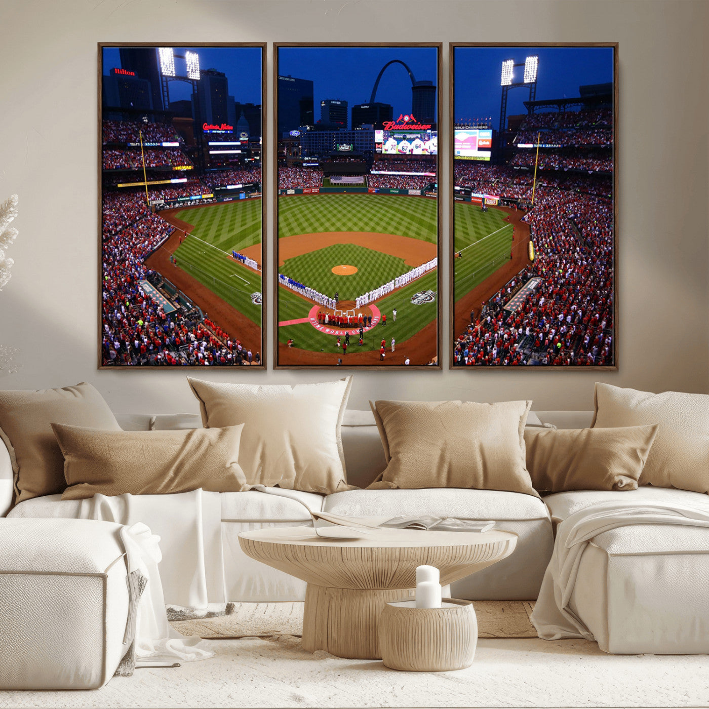MGV-FC-48X32-3P - St. Louis Cardinals Baseball Team Print - Busch Stadium Wall Art Canvas Print