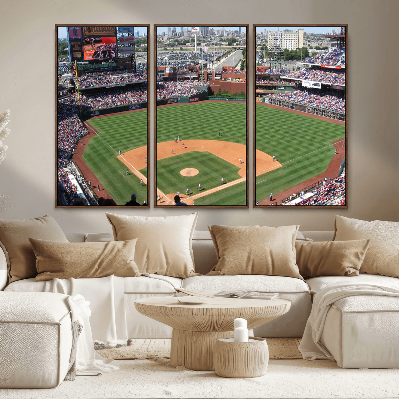 MGV-FC-48X32-3P - Philadelphia Phillies Baseball Team Print - Philadelphia Citizens Bank Park Stadium Wall Art Canvas