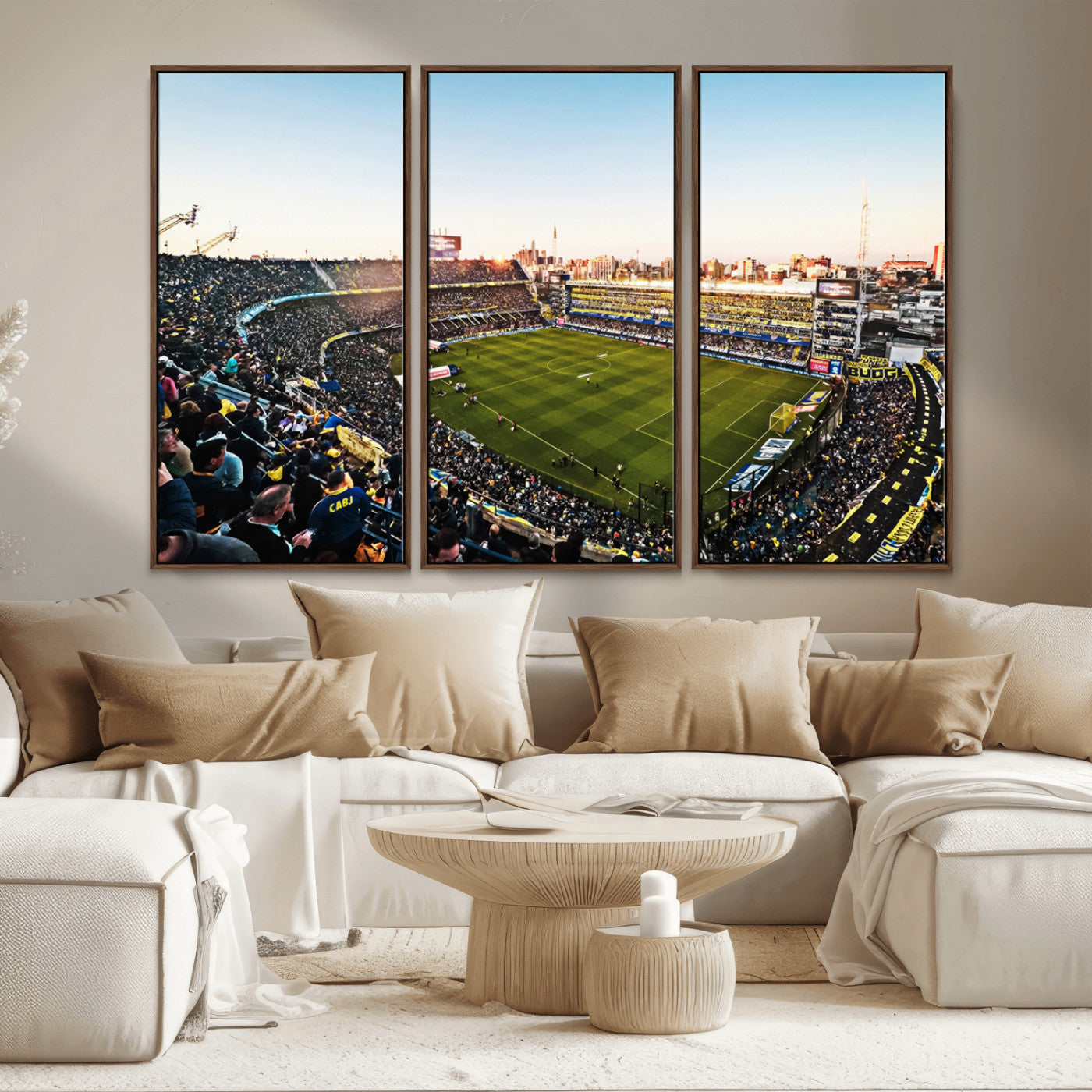 MGV-FC-48X32-3P - Boca Juniors Soccer Team Print - Buenos Aires Bombonera Stadium Wall Art Canvas Print