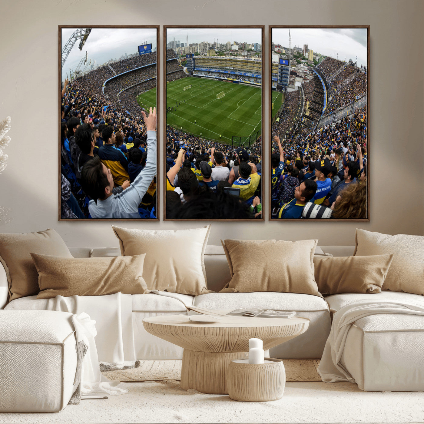 MGV-FC-48X32-3P - Boca Juniors Soccer Team Print - Buenos Aires Bombonera Stadium Wall Art Canvas Print