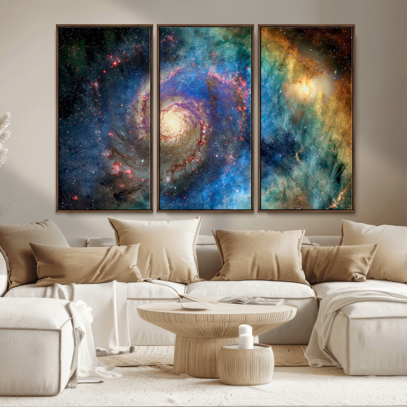 MGV-FC-48X32-3P - Spiral Galaxy Wall Art Canvas Print