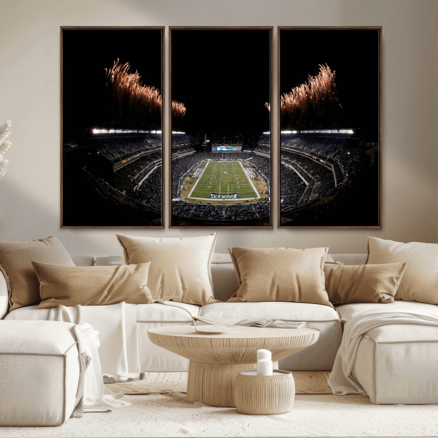 MGV-FC-48X32-3P - Eagles Field Stadium Wall Art | Philadelphia Eagles Football Team Print - Philadelphia Lincoln