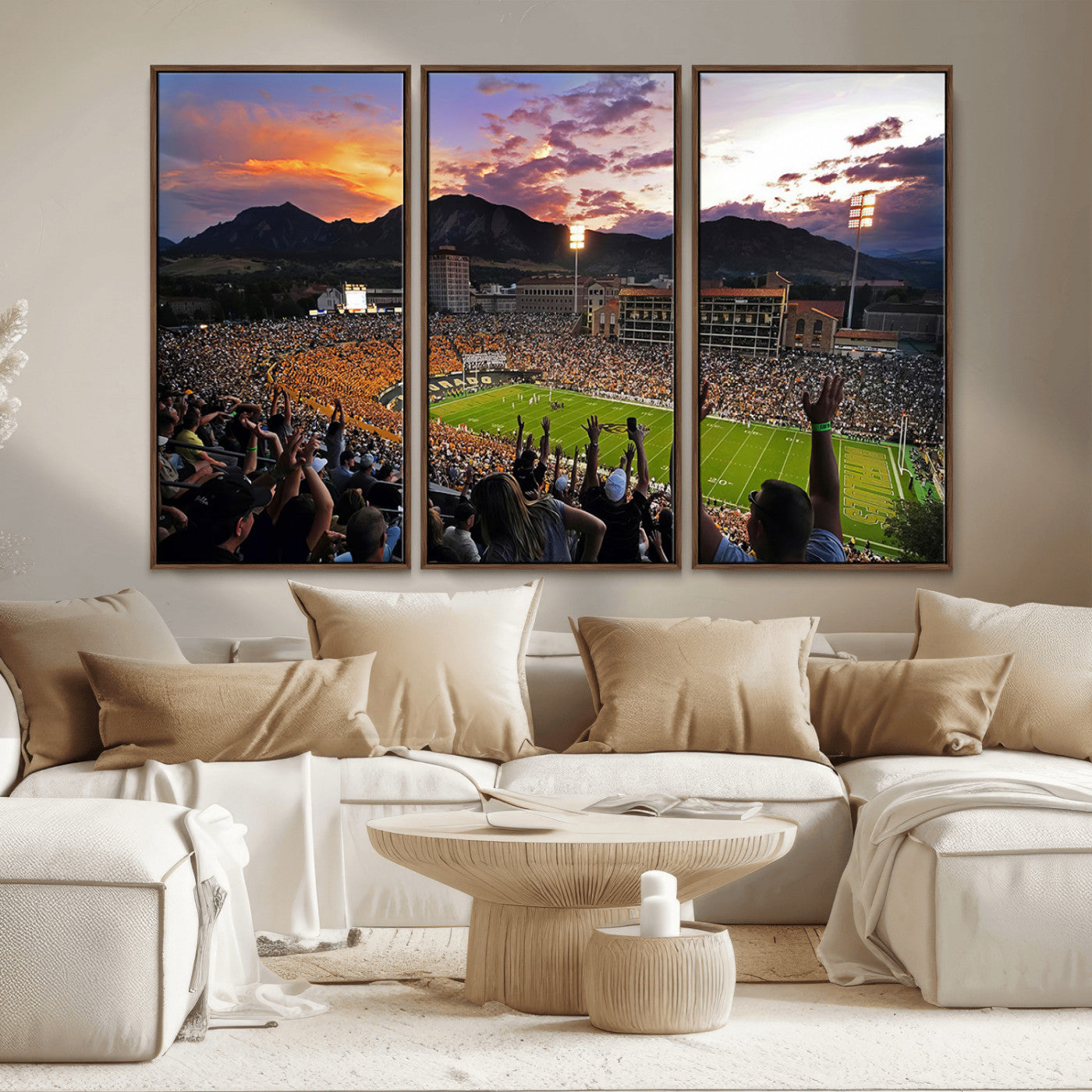 MGV-FC-48X32-3P - Folsom Field - University of Colorado Buffaloes Football Stadium Wall Art, Colorado Buffaloes Wall