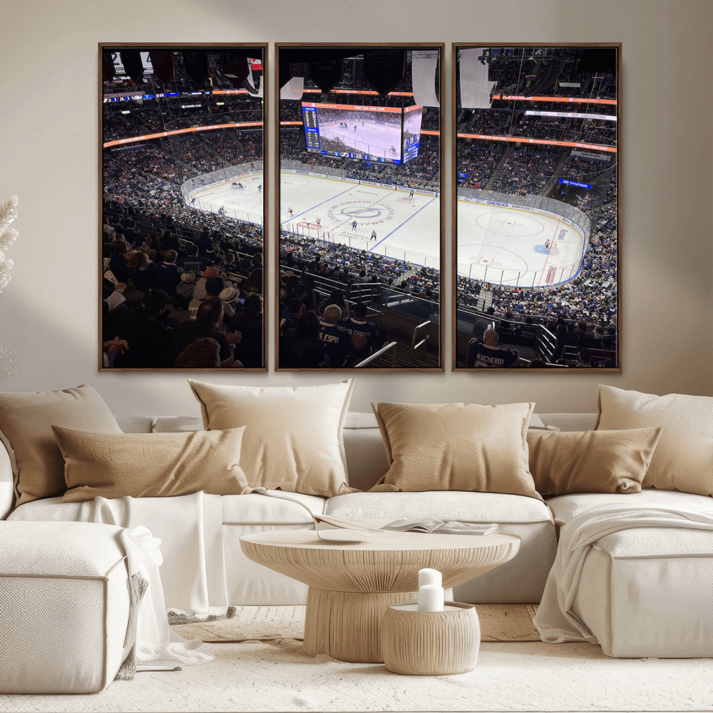 MGV-FC-48X32-3P - Amalie Arena Florida Wall Art Canvas Print - NHL Hockey Stadium Print