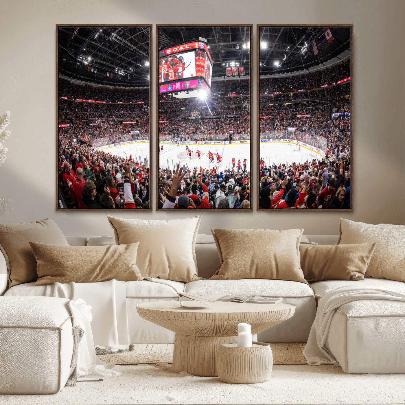 MGV-FC-48X32-3P - Amerant Bank Arena Wall Art Canvas Print - Basketball Arena Stadium Print