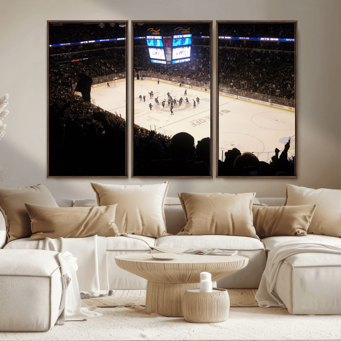 MGV-FC-48X32-3P - Canada Life Centre Wall Art | Winnipeg Jets Hockey Team Print Canvas | Ready to Hang | Winnipeg Wall