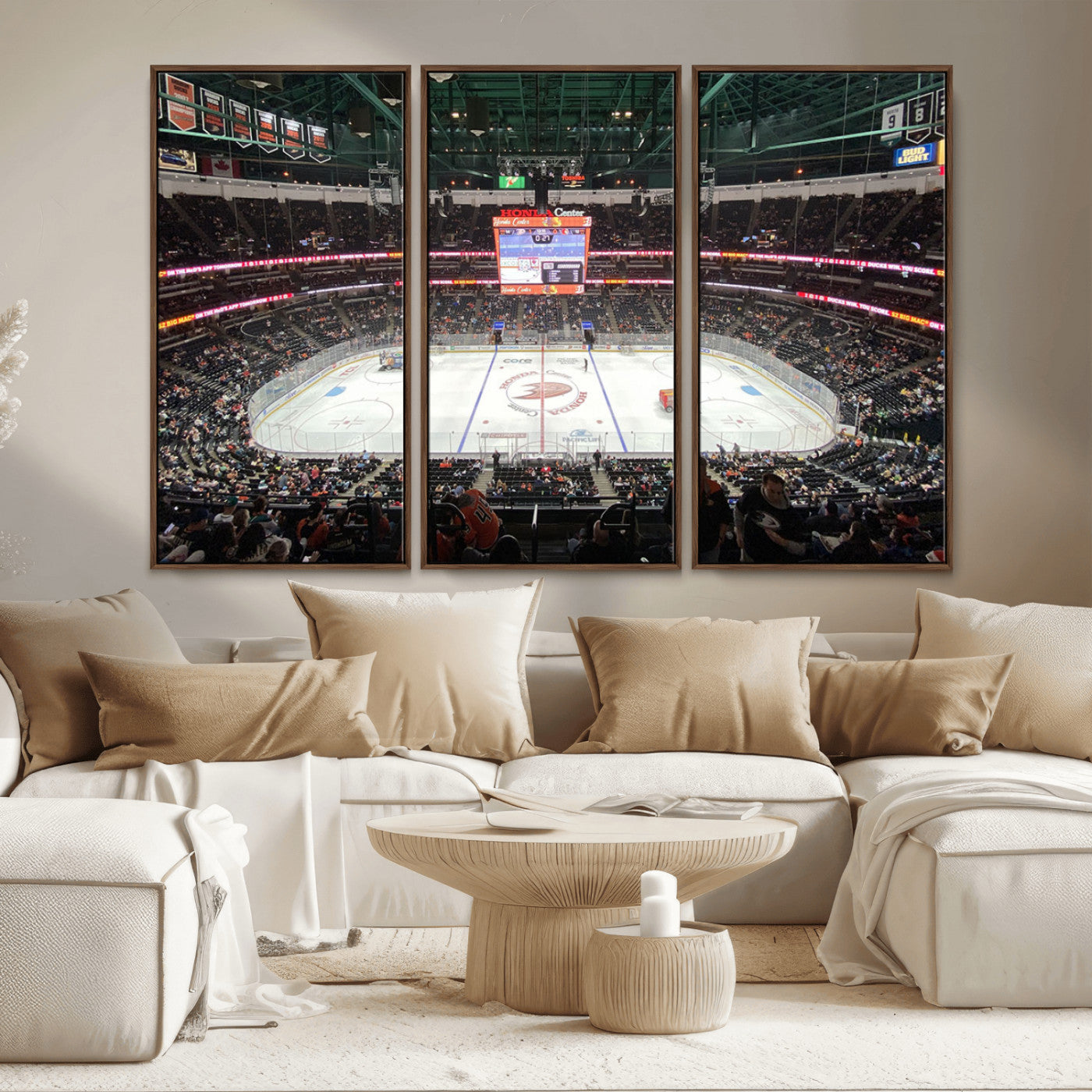 MGV-FC-48X32-3P - Honda Center California Anaheim Ducks Ice Hockey Stadium Canvas Print Wall Art