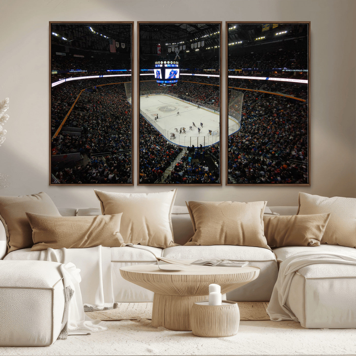 MGV-FC-48X32-3P - KeyBank Center New York Buffalo Sabres Hockey Stadium Canvas Print Wall Art