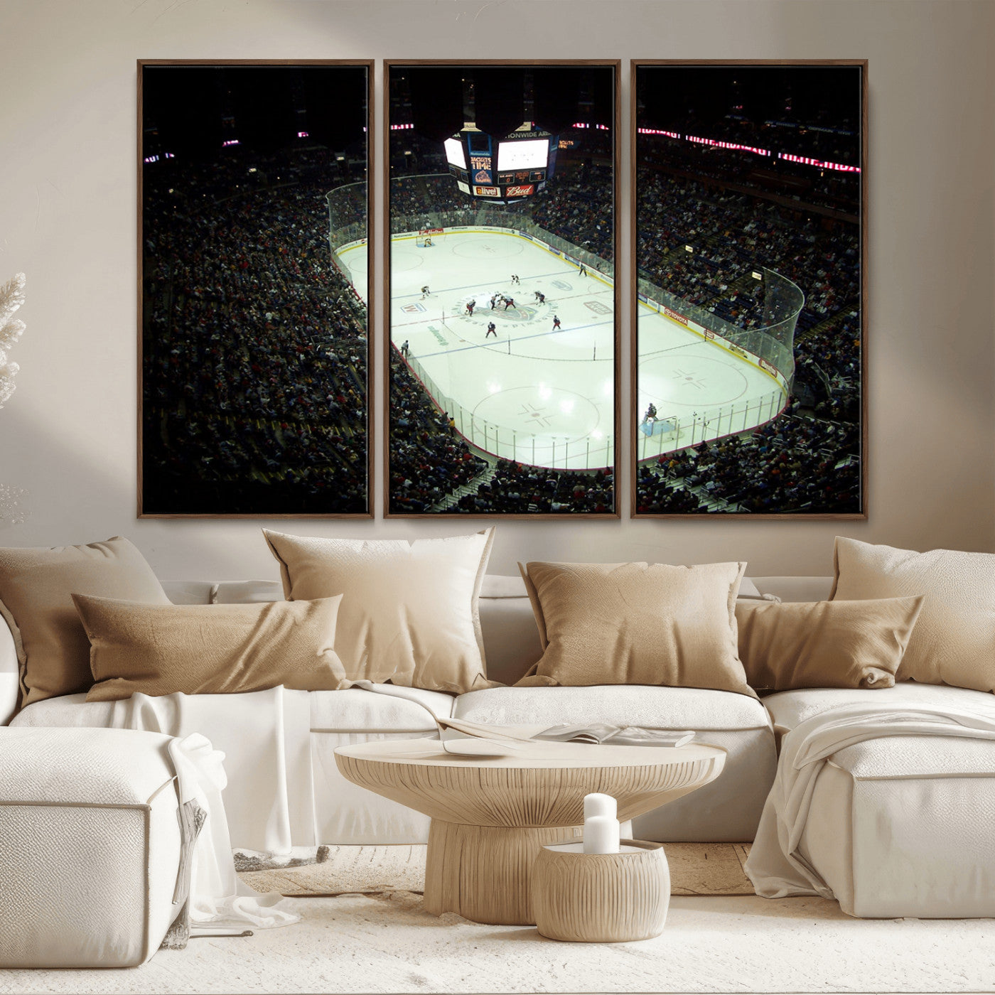 MGV-FC-48X32-3P - Nationwide Arena Ohio Columbus Blue Jackets Hockey Stadium Canvas Print Wall Art