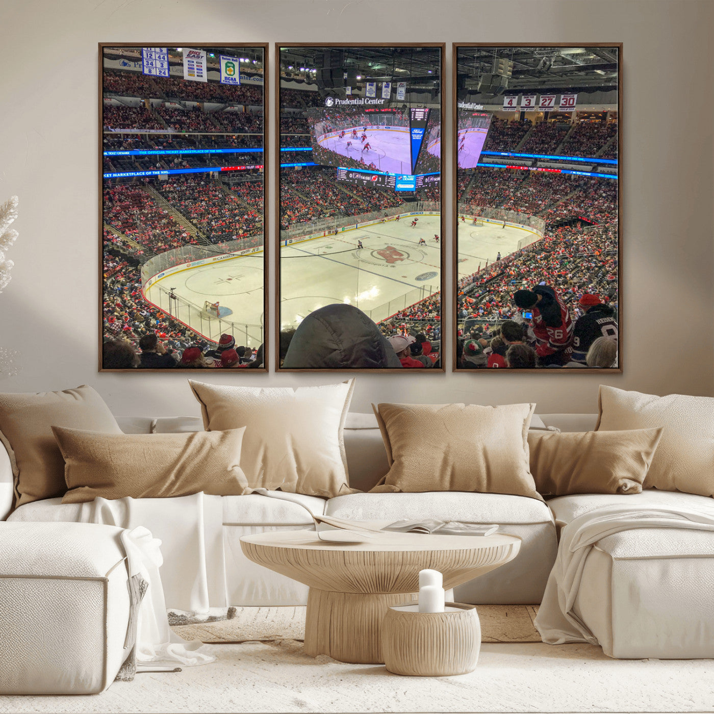 MGV-FC-48X32-3P - Prudential Center Newark New Jersey Devils Hockey Stadium, New Jersey Devils Hockey Stadium Canvas