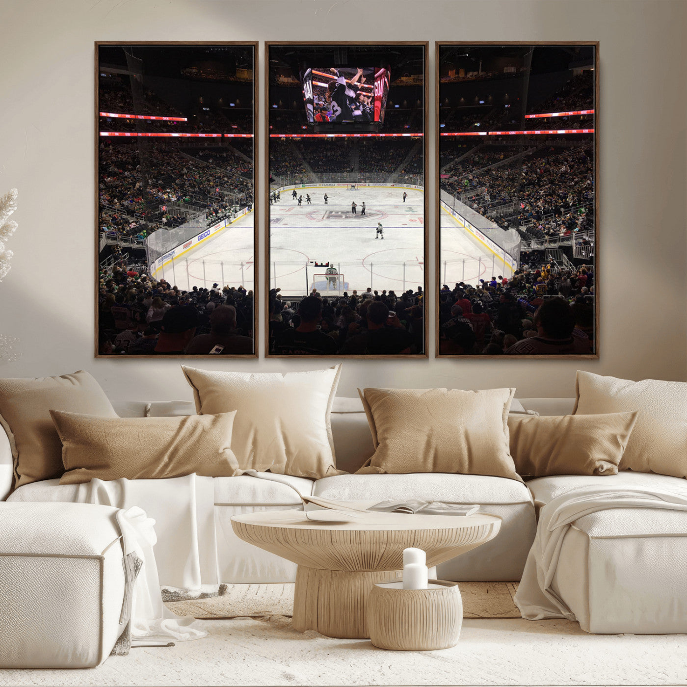 MGV-FC-48X32-3P - T Mobile Arena Paradise Nevada Vegas Golden Knights Ice Hockey Stadium Canvas Print Wall Art