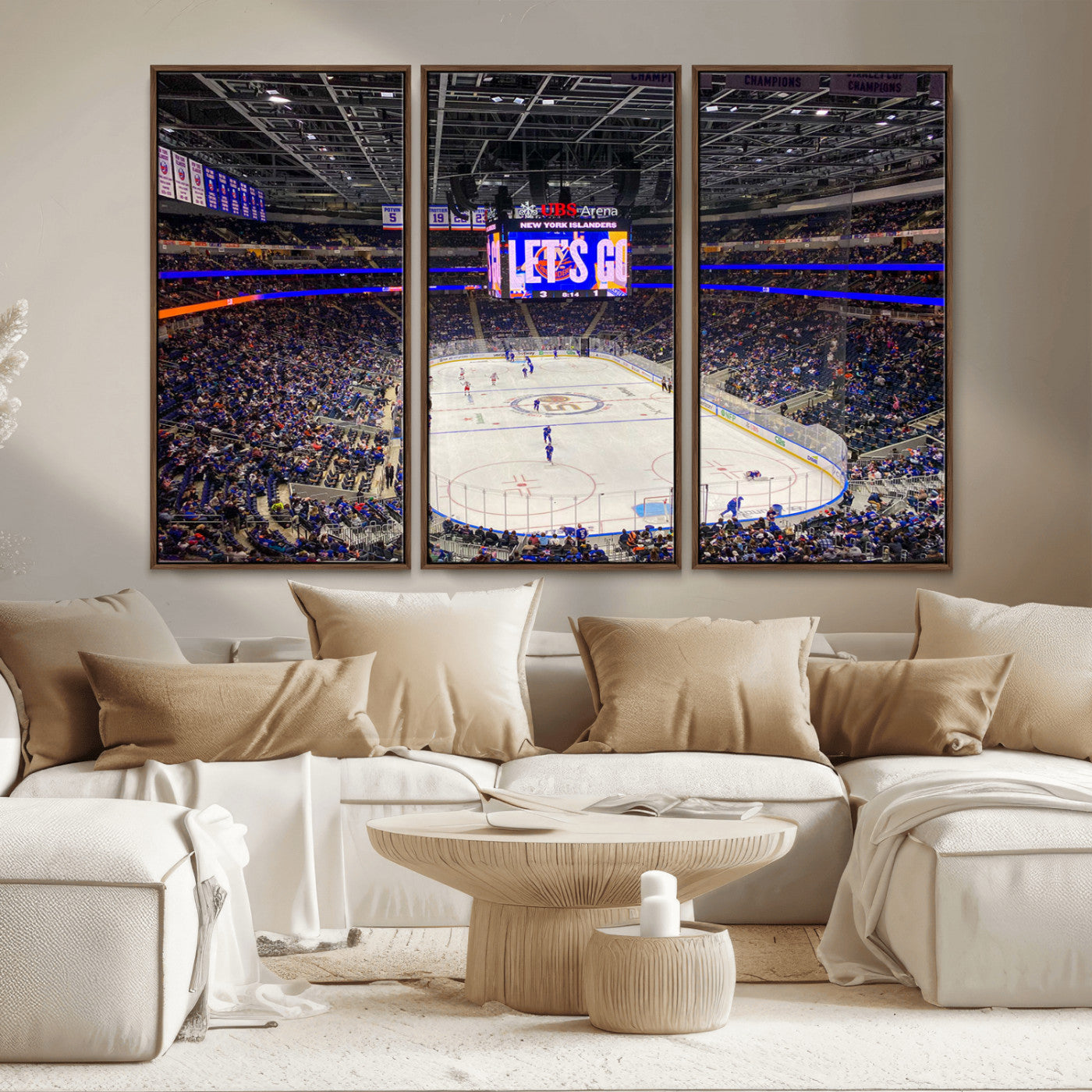 MGV-FC-48X32-3P - UBS Arena Elmont New York Islanders Ice Hockey Wall Art, UBS Arena Elmont Wall Art Canvas Print