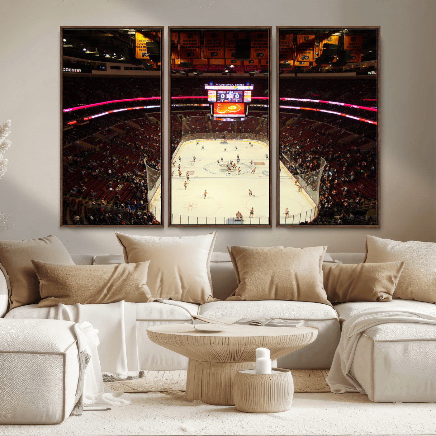 MGV-FC-48X32-3P - Wachovia Center Priort of Lyers Game Ice Hockey Stadium Canvas Print, Lyers Game Ice Hockey Stadium