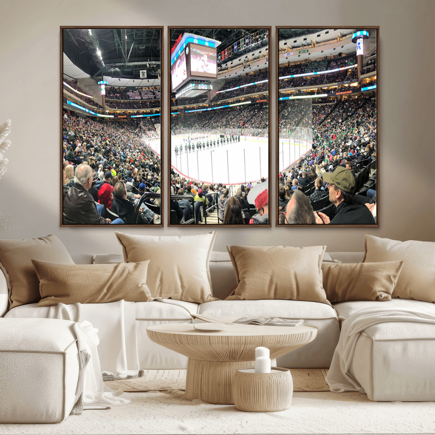 MGV-FC-48X32-3P - Xcel Energy Center St Paul Minnesota Wild Ice Hockey Stadium Canvas, Minnesota Wild Ice Hockey