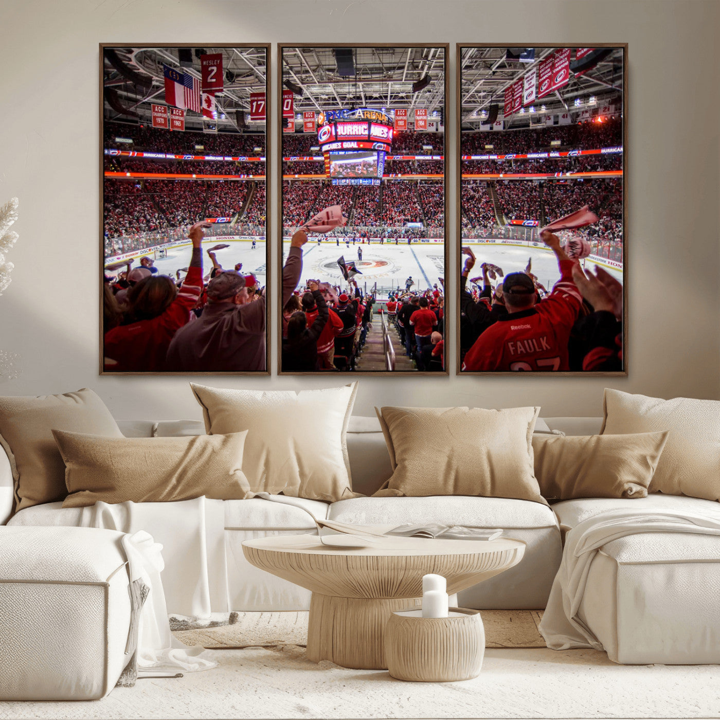 MGV-FC-48X32-3P - Carolina Hurricanes Ice Hockey Stadium Wall Art, Carolina Hurricanes Canvas Print