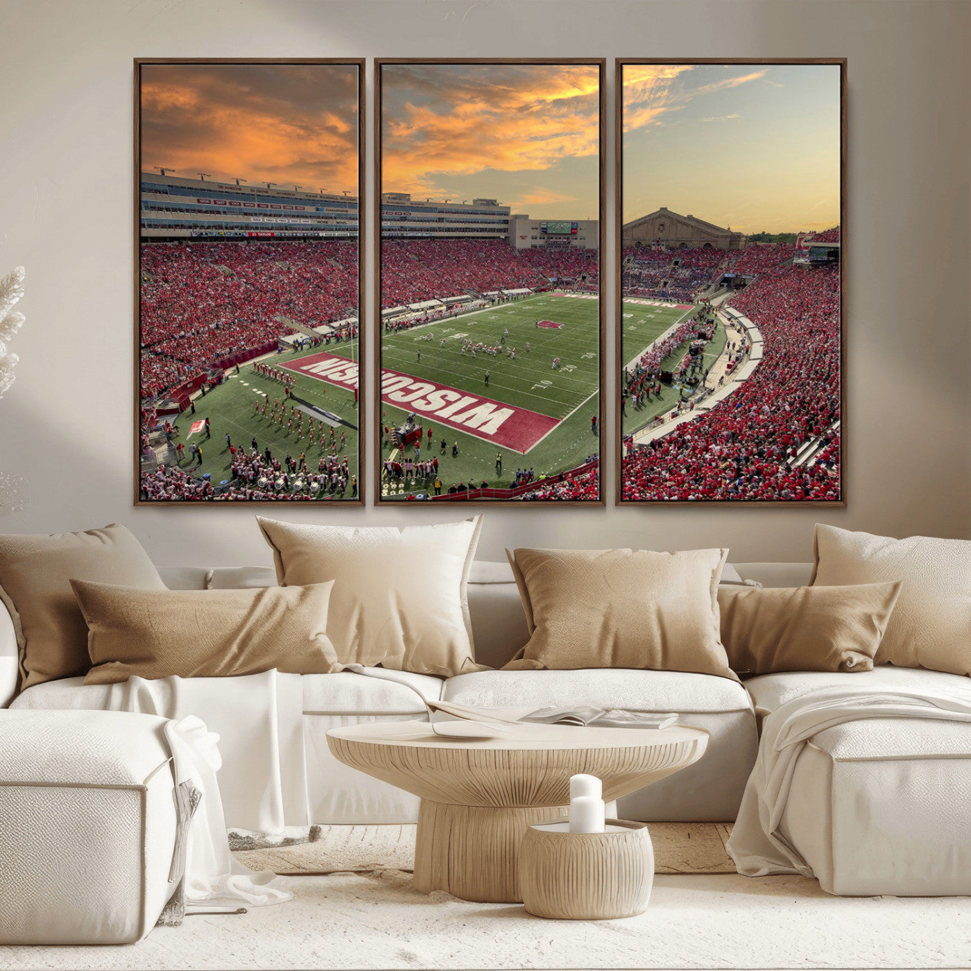 41472-MGV-CV-36X24-Camp Randall Stadium Wisconsin Badgers Large Wall Art Canvas Print | College Football Stadium Wall