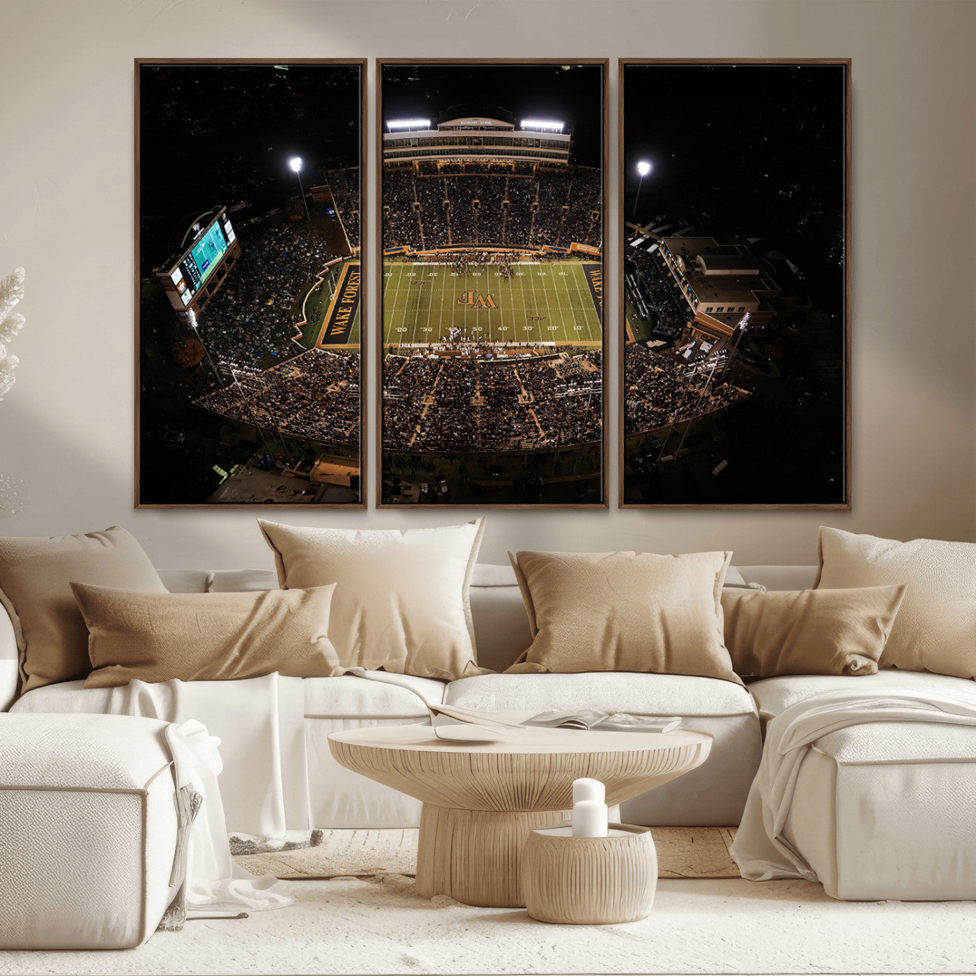 MGV-FC-48X32-3P - Wake Forest University Demon Deacons Canvas Printi, Football Team Print - Winston-Salem Allegacy