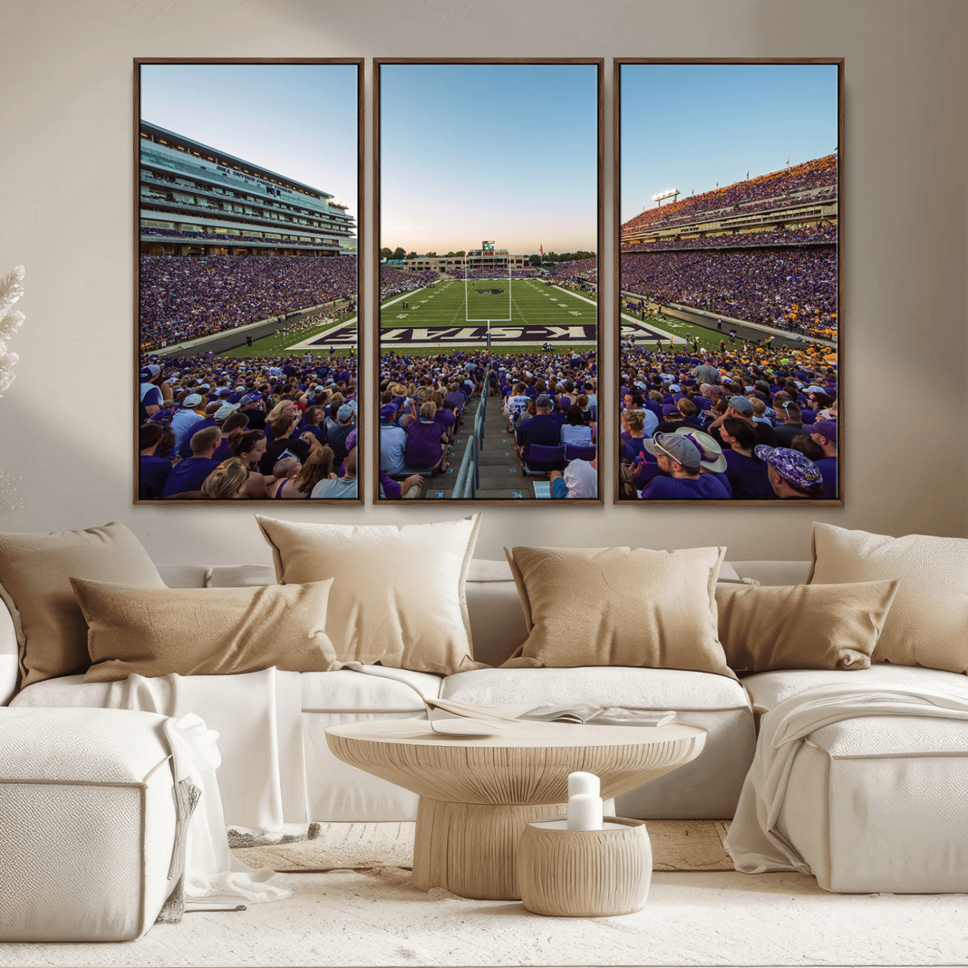 MGV-FC-48X32-3P - Kansas State University Wildcats Football Team Print - Manhattan Bill Snyder Family Football Stadium